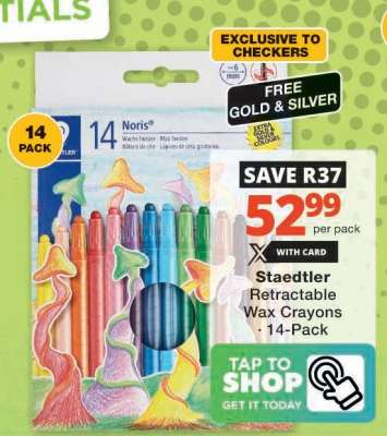 Staedtler Retractable Wax Crayons - 14-Pack