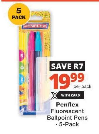 PENFLEX FLUORESCENT BALLPOINT PENS
