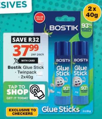 Bostik Glue Stick Twinpack