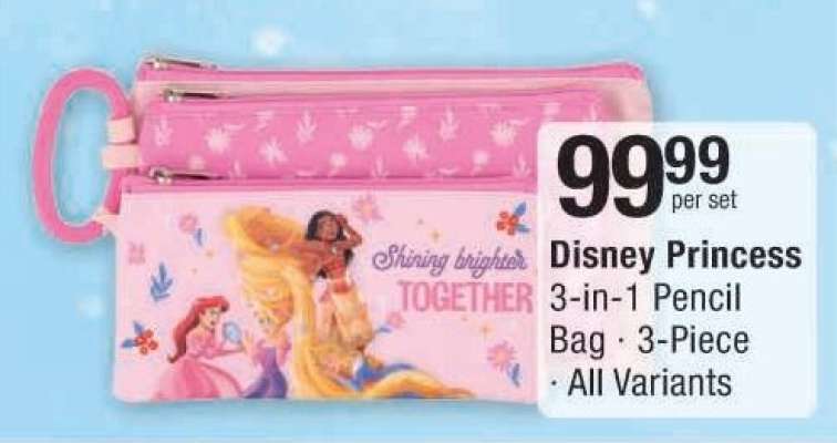Disney Princess 3-in-1 Pencil Bag