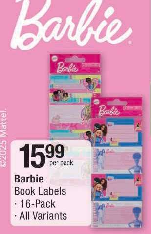 BARBIE BOOK LABELS