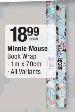 Minnie Mouse Book Wrap