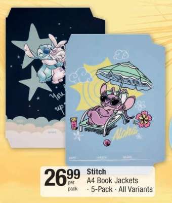 STITCH A4 BOOK JACKETS