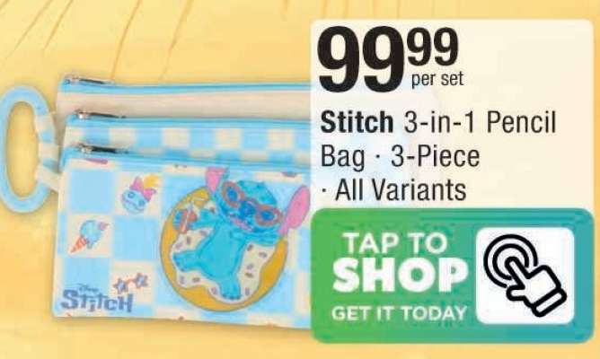 Stitch 3-in-1 Pencil Bag