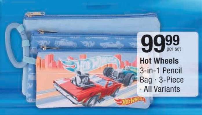 HOT WHEELS 3-in-1 PENCIL BAG