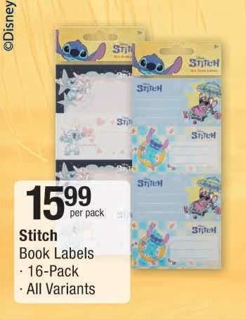 Stitch Book Labels