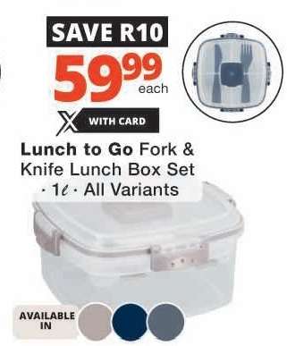 Lunch to Go Fork & Knife Lunch Box Set