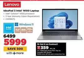 Lenovo IdeaPad 3 Intel N100 Laptop