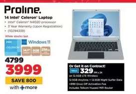 Proline 14 Intel Celeron Laptop
