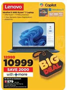 Lenovo IdeaPad 3 AMD Ryzen 7 Laptop