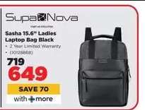 Sasha 15.6" Ladies Laptop Bag Black