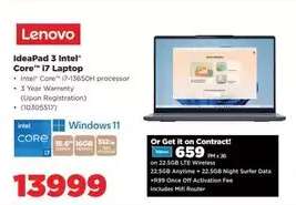 Lenovo IdeaPad 3 Intel Core i7 Laptop