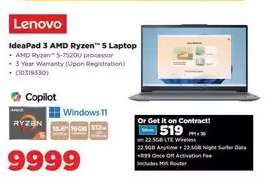 Lenovo IdeaPad 3 AMD Ryzen 5 Laptop