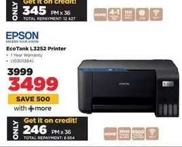 Epson EcoTank L3252 Printer