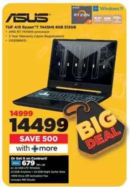 ASUS TUF A15 Ryzen 7 7445HS 8GB 512GB
