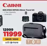 Canon EOS R100+ RFS18-45mm Travel kit
