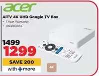 Acer AITV 4K UHD Google TV Box