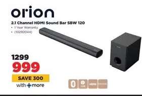 orion 2.1 Channel HDMI Sound Bar SBW 120