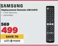Samsung Replacement Remote-URC4910