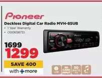 Pioneer Deckless Digital Car Radio MVH-85UB