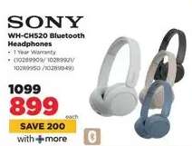 Sony WH-CH520 Bluetooth Headphones
