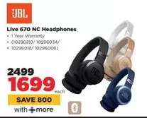JBL Live 670 NC Headphones