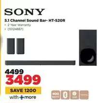 Sony 5.1 Channel Sound Bar- HT-S20R