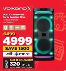 Volkano X Dual 10” Bluetooth Party Speaker Titan