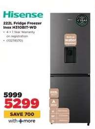 Hisense 222L Fridge Freezer Inox H310BIT-WD