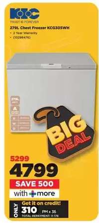 279L Chest Freezer KCG305WH