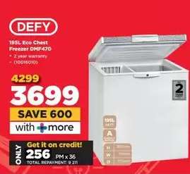 DEFY 195L Eco Chest Freezer DMF470
