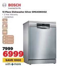 Bosch 13 Place Dishwasher Silver SMS45NI00Z