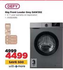 DEFY 6kg Front Loader Grey DAW392