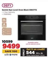 Defy Gemini Eye-Level Oven Black DBO772