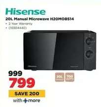 Hisense 20L Manual Microwave H20MOBS14