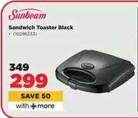 Sunbeam Sandwich Toaster Black