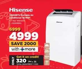 Hisense 12000BTU Portable Air Conditioner W/WiFi