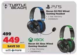 Turtle Beach Recon 50 PS5 Wired Gaming Headset