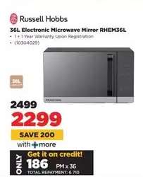 Russell Hobbs 36L Electronic Microwave Mirror RHEM36L