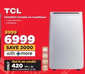 TCL 14000BTU Portable Air Conditioner