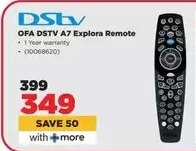 OFA DSTV A7 Explora Remote