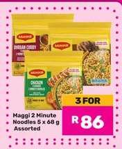 Maggi 2 Minute Noodles 5 x 68 g Assorted