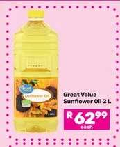 Great Value Sunflower Oil 2 L