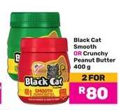 Black Cat Smooth OR Crunchy Peanut Butter 400 g