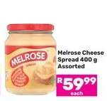 Melrose Cheese Spread 400 g Assorted
