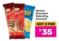 Beacon Chocolate Slabs 80 g Assorted