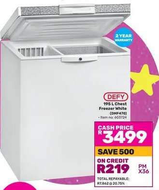 DEFY 195 L Chest Freezer White (DMF470)