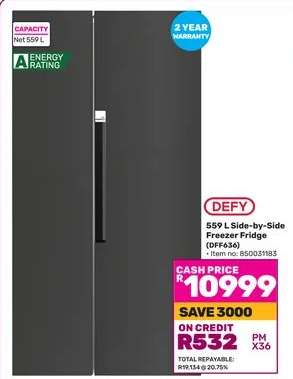 DEFY 559 L Side-by-Side Freezer Fridge (DFF636)