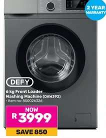 DEFY 6 kg Front Loader Washing Machine (DAW392)