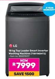 LG 18 kg Top Loader Smart Inverter Washing Machine (T18V1NDDHT2)